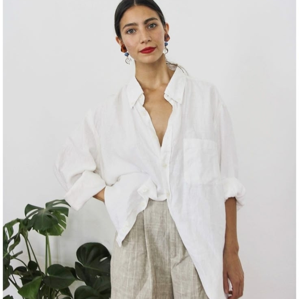 We The Free White Button-Down Shirt